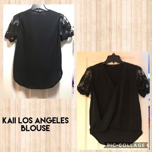 Womens/Juniors Black “Kaii Los Angeles” Blouse